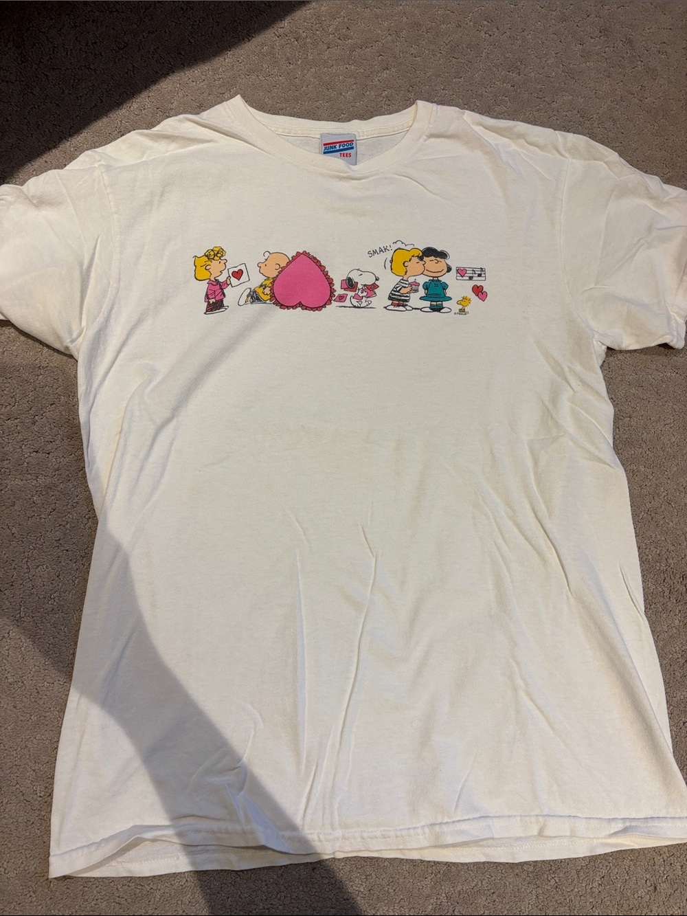 Urban Outfitters Peanuts Valentines White Graphic T-Shirt